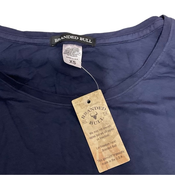 Branded Bull Long Sleeve blue top - Picture 2 of 3